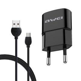 CHAR. SECT + CABLE MICRO USB  C-831 2.1A NOIR AWEI
