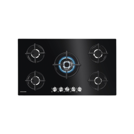 TC AGG95375K GAZ EN VERRE 90 CM 5 FEUX