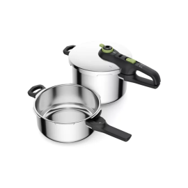 SET 2 AUTOCUISEURS SECURE TRENDY 4+6L TEFAL