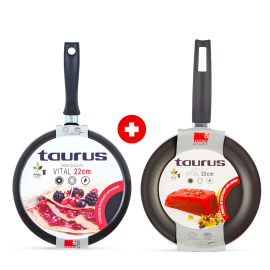 PACK CREPIERE VITAL 22CM+POELE VITAL 26CM TAURUS