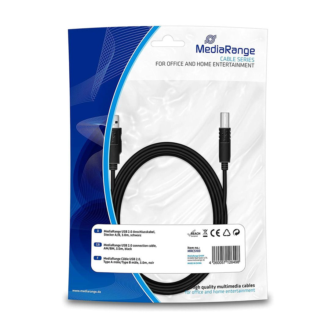 INECK® Câble Imprimante USB 3M USB 2.0 Câble Scanner d'Imprimante