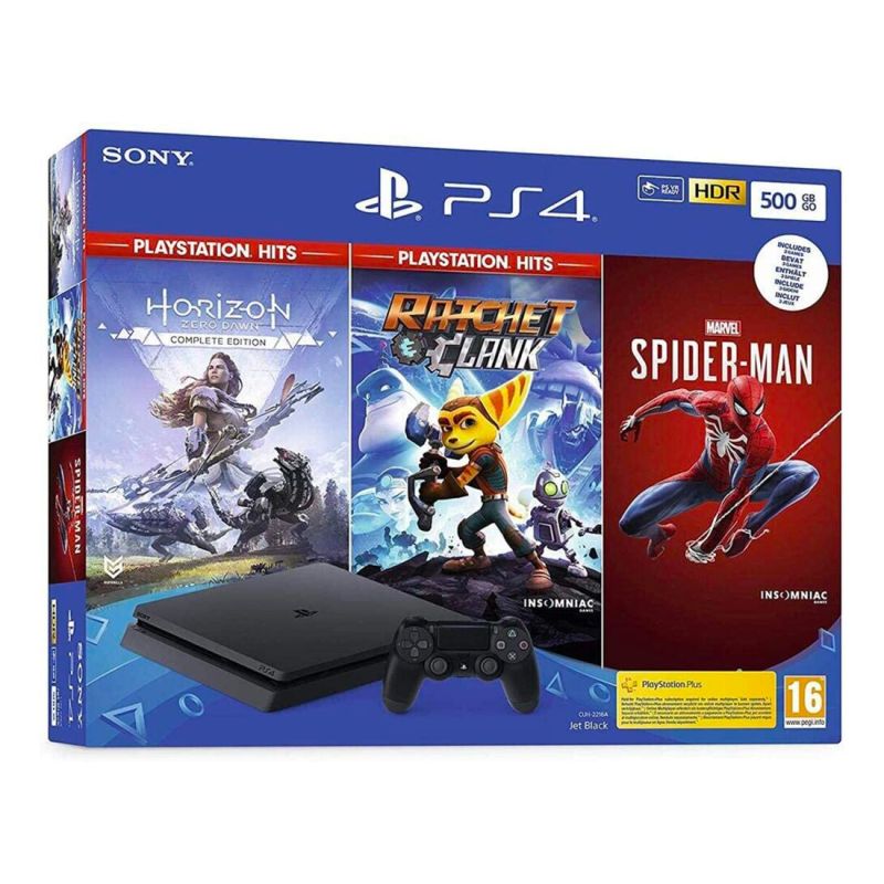 PLAYSTATION   PS4 500G + SPIDERMAN+HORIZON+R&C   Consoles  2580441
