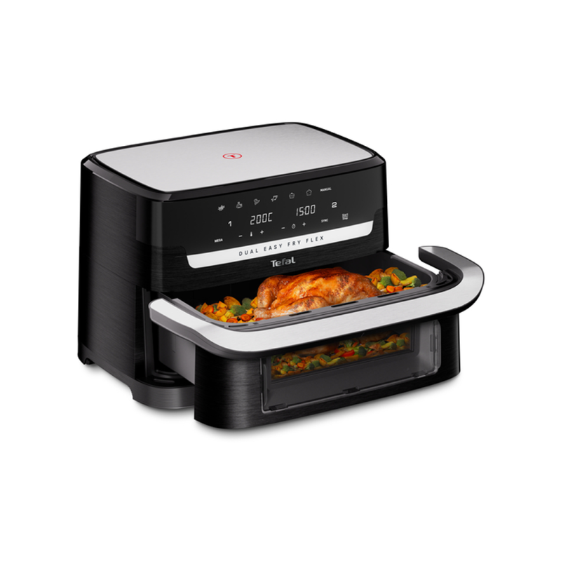 FRITEUSE DUAL EASY FRY EY9228E0 9L NOIR TEFAL