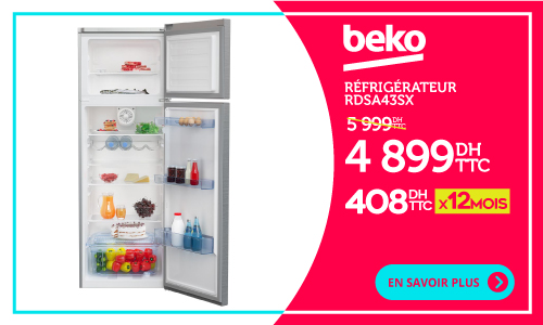 REF INOX RDNE49X DOUBLE DOOR NF 480 LT A+ BEKO